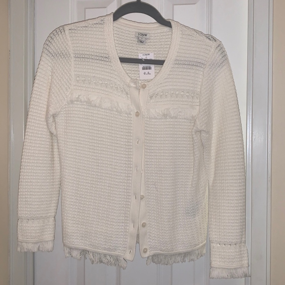 J. Crew cardigan sweater with fringe
